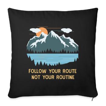 Montagnes - Housse de coussin décorative 45 x 45 cm - noir - Devant