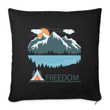 tente - Housse de coussin décorative 45 x 45 cm - noir - Devant