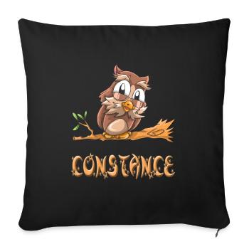 Hibou Constance - Housse de coussin décorative 45 x 45 cm - noir - Devant