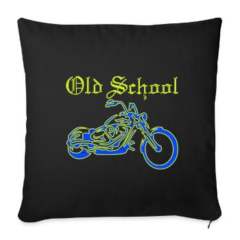 Motorrad, Roller, Moped - Sofakissenbezug 45 x 45 cm - Schwarz - Vorne