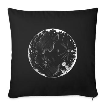 Moon planet stars solar system universe gift - Sofa pillowcase 17,3'' x 17,3'' (45 x 45 cm) - black - Front