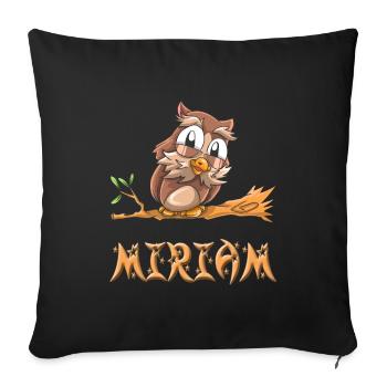 Owl Miriam - Sofa pillowcase 17,3'' x 17,3'' (45 x 45 cm) - black - Front