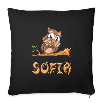Owl Sofia - Sofa pillowcase 17,3'' x 17,3'' (45 x 45 cm) - black - Front