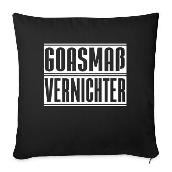 Goasmaß Vernichter - Sofakissenbezug 45 x 45 cm - Schwarz - Vorne