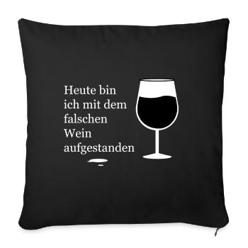 Lustig,Fun,Spaß,Freude,Lustige Sprüche,Fun Sprüche - Sofakissenbezug 45 x 45 cm - Schwarz - Vorne