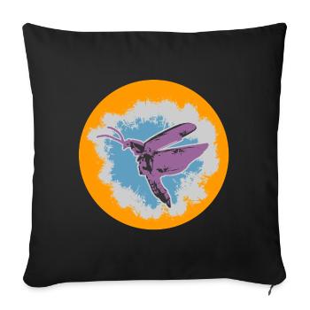 Butterfly Illustration with Pastel Accents - Sofa pillowcase 17,3'' x 17,3'' (45 x 45 cm) - black - Front