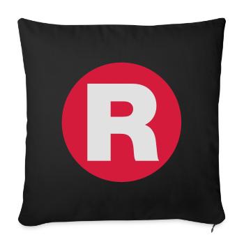 Registriert | Registered - Sofa pillowcase 17,3'' x 17,3'' (45 x 45 cm) - black - Front