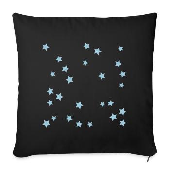 Étoiles - personnalisable et la couleur modifiable - Housse de coussin décorative 45 x 45 cm - noir - Devant