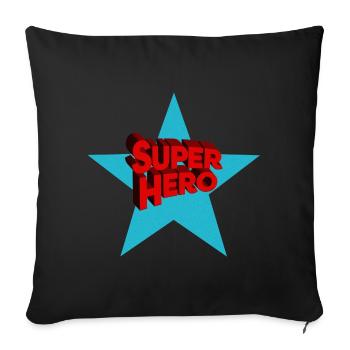 Superhero Superhelden - Sofakissenbezug 45 x 45 cm - Schwarz - Vorne