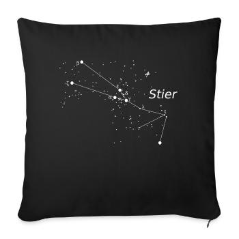 Taurus constellation star sign - Sofa pillowcase 17,3'' x 17,3'' (45 x 45 cm) - black - Front