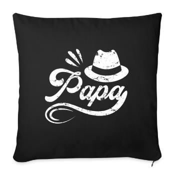Dad Shirt Pap Dad Father's Day Gift Idea - Sofa pillowcase 17,3'' x 17,3'' (45 x 45 cm) - black - Front