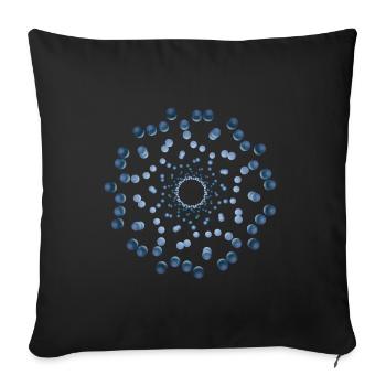 atom - Cellular three - Sofakissenbezug 45 x 45 cm - Schwarz - Vorne