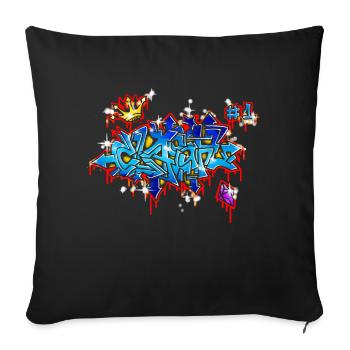 CLASHZEWA.png - Housse de coussin décorative 45 x 45 cm - noir - Devant