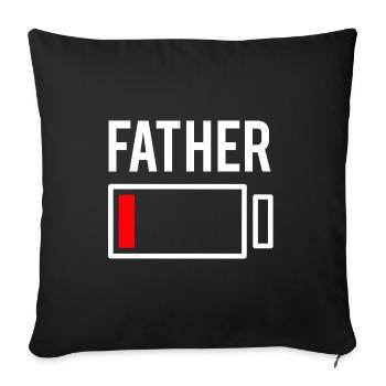 Vater Vatertag Papa Dad Partnerlook JGA Verlobung - Sofakissenbezug 45 x 45 cm - Schwarz - Vorne
