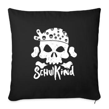 Kita Abgänger Schulkind Einschulung Kindergarten - Sofakissenbezug 45 x 45 cm - Schwarz - Vorne