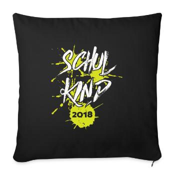 Kita Abgänger Schulkind Einschulung Kindergarten - Sofakissenbezug 45 x 45 cm - Schwarz - Vorne