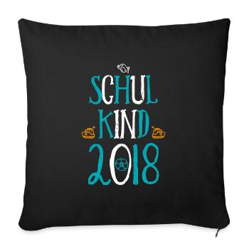 Kita Abgänger Schulkind Einschulung Kindergarten - Sofakissenbezug 45 x 45 cm - Schwarz - Vorne