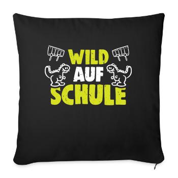 Kita Abgänger Schulkind Einschulung Kindergarten - Sofakissenbezug 45 x 45 cm - Schwarz - Vorne