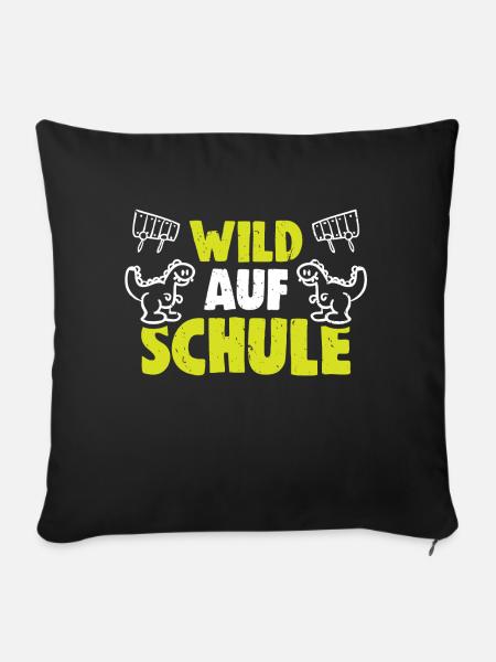 Kita Abgänger Schulkind Einschulung Kindergarten - Sofakissenbezug 45 x 45 cm - Schwarz