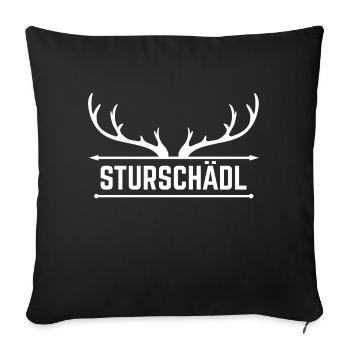 Sturschaedl - Sofakissenbezug 45 x 45 cm - Schwarz - Vorne