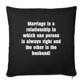 Marriage Shirt - Sofa pillowcase 17,3'' x 17,3'' (45 x 45 cm) - black - Front