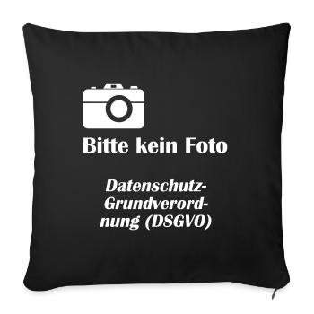 DSGVO1 Datenschutz - Sofakissenbezug 45 x 45 cm - Schwarz - Vorne