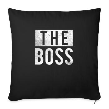 Le look de partenaire de relation de chemise de patron regard - Housse de coussin décorative 45 x 45 cm - noir - Devant