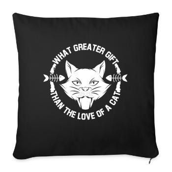 Cat kitten meow domestic cat cat eye cat dam - Sofa pillowcase 17,3'' x 17,3'' (45 x 45 cm) - black - Front