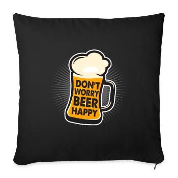 Beer Beer Toast Cadeau Alcool - Housse de coussin décorative 45 x 45 cm - noir - Devant