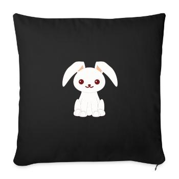 Lapin Lapin Lapin Lapin Lapin - Housse de coussin décorative 45 x 45 cm - noir - Devant