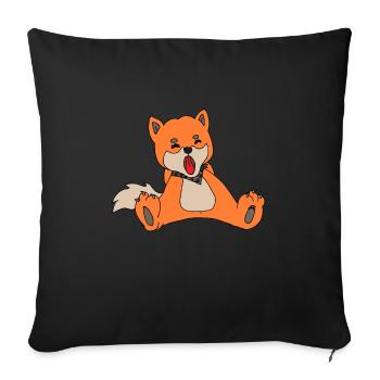 Shiba - Sofa pillowcase 17,3'' x 17,3'' (45 x 45 cm) - black - Front