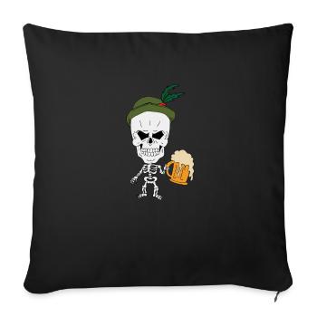 Skeleton - Sofa pillowcase 17,3'' x 17,3'' (45 x 45 cm) - black - Front