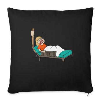 Hospital patient - Sofa pillowcase 17,3'' x 17,3'' (45 x 45 cm) - black - Front