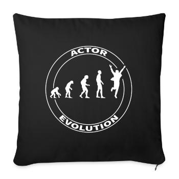Evolution Schauspieler Darsteller Hollywood witzig - Sofakissenbezug 45 x 45 cm - Schwarz - Vorne