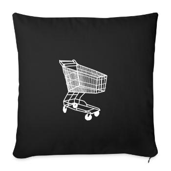 Shopping Cart Style Gift - Sofa pillowcase 17,3'' x 17,3'' (45 x 45 cm) - black - Front