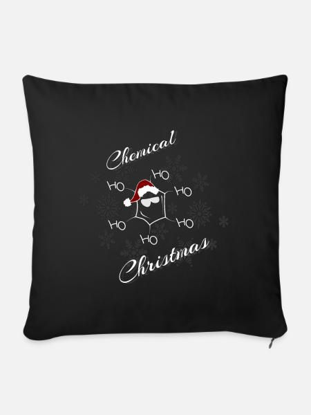 Chemical Christmas Frohe Weihnachten Chemie Nerds - Sofakissenbezug 45 x 45 cm - Schwarz
