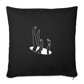 Piège à trous Illusion d'optique - Housse de coussin décorative 45 x 45 cm - noir - Devant