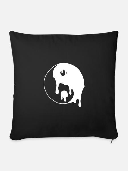 Yin Yang - Sofakissenbezug 45 x 45 cm - Schwarz