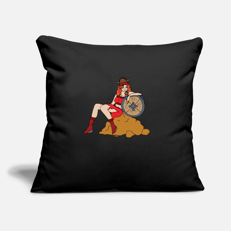 Viking Shieldmaid Vikings Housse de coussin décorative 45 x 45 cm
