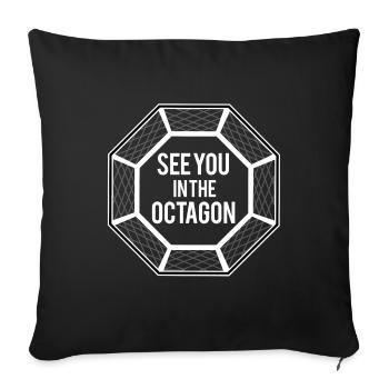 See you MMA boxing - Sofa pillowcase 17,3'' x 17,3'' (45 x 45 cm) - black - Front