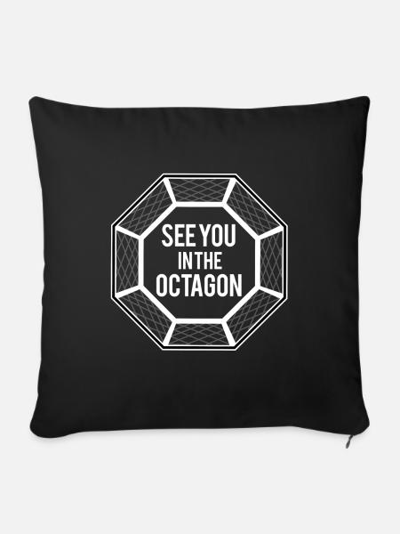 Rendez-vous à la boxe MMA - Housse de coussin décorative 45 x 45 cm - noir