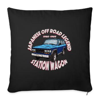 Break bleu / bleu - Housse de coussin décorative 45 x 45 cm - noir - Devant