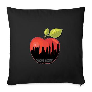 BIG APPLE - Housse de coussin décorative 45 x 45 cm - noir - Devant