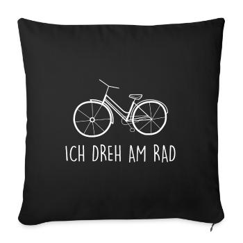 Fahrrad - Sofakissenbezug 45 x 45 cm - Schwarz - Vorne