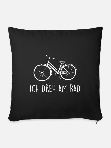 Fahrrad - Sofakissenbezug 45 x 45 cm - Schwarz