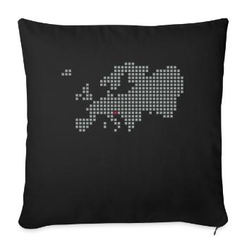 Venezia Trieste Udine Padova - Sofa pillowcase 17,3'' x 17,3'' (45 x 45 cm) - black - Front