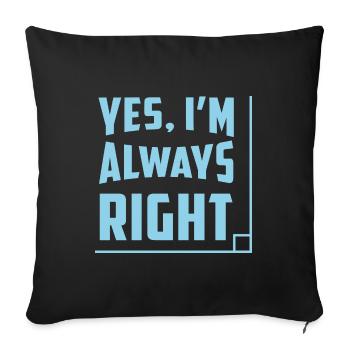 professeur de maths drôle - Housse de coussin décorative 45 x 45 cm - noir - Devant