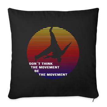 Parkour - Sofa pillowcase 17,3'' x 17,3'' (45 x 45 cm) - black - Front