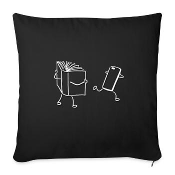 BOOK MEME! GIFT IDEA FOR REDDIT FANS. - Sofa pillowcase 17,3'' x 17,3'' (45 x 45 cm) - black - Front