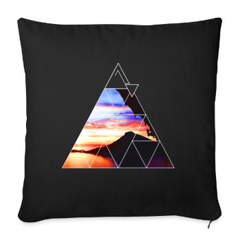 Kalymnos klettern bei Sonnenuntergang - Sofakissenbezug 45 x 45 cm - Schwarz - Vorne